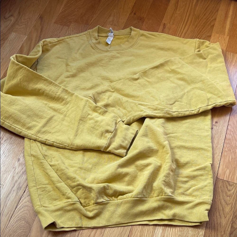 Los Angeles Apparel Yellow Crew Neck Sweater